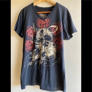 Mens 100% Cotton V Neck TShirt Black